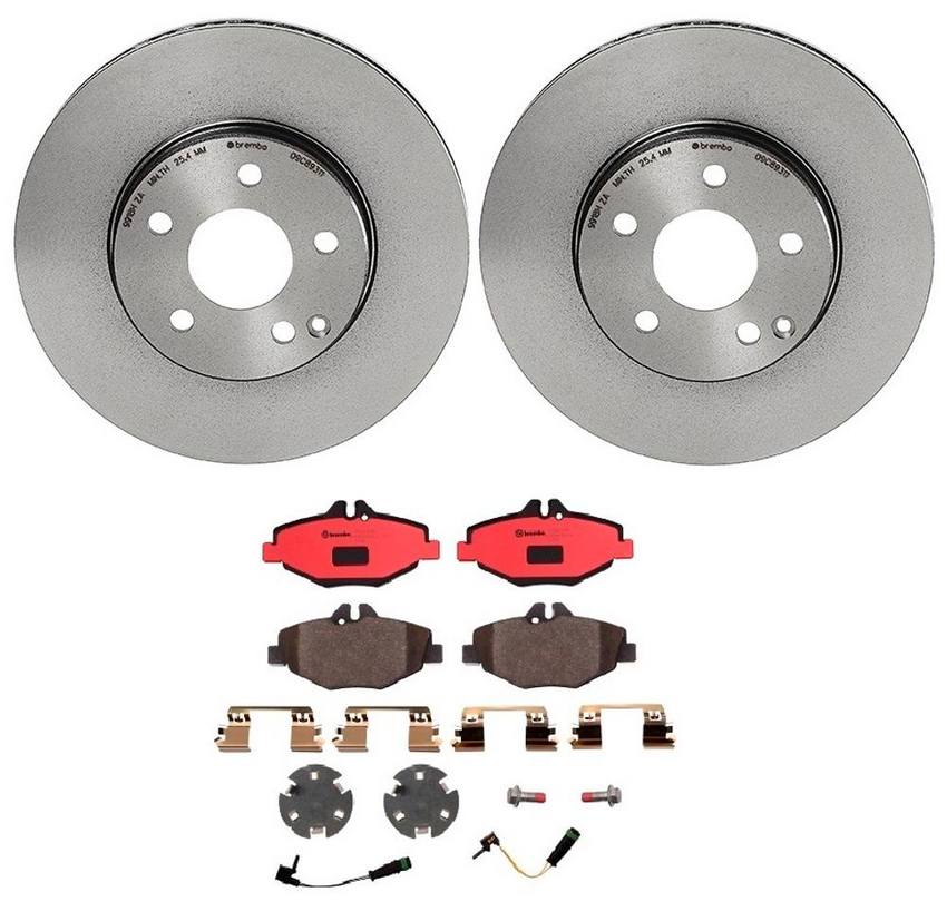 Mercedes Brakes Kit - Brembo Pads and Rotors Front (295mm) (Ceramic) 211421081264 - Brembo 1552857KIT